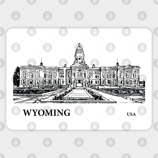 Wyoming State USA Sticker by Lakeric